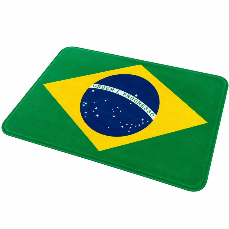 Türmatte Brasilien Flagge, 41 x 61 cm, modisch für Eingang & Veranda