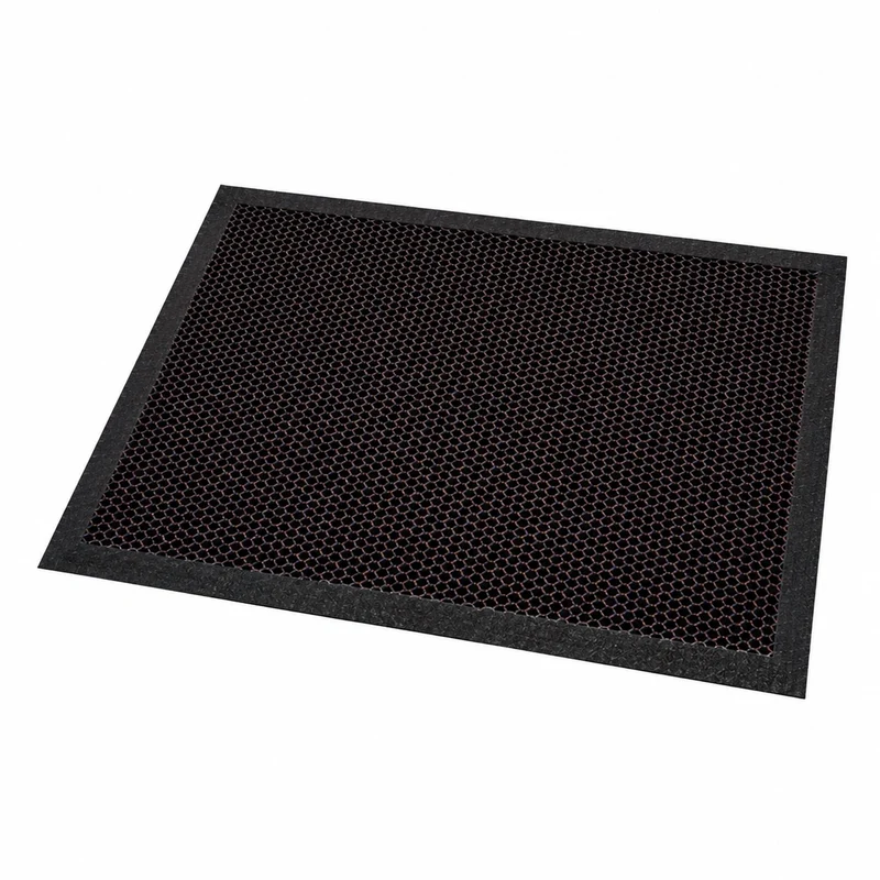 Hochwertige rutschfeste PVC-Fußmatte in 3D-Design für Innen- und Außenbereich, 120 x 80cm, Blau & Orange