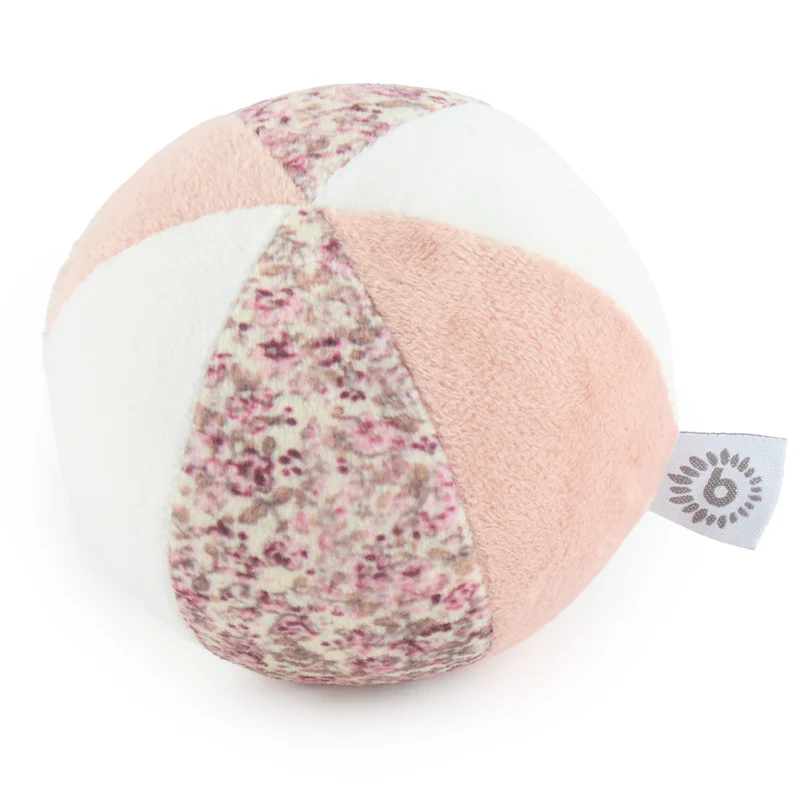 Veloursball Ella mit Rassel