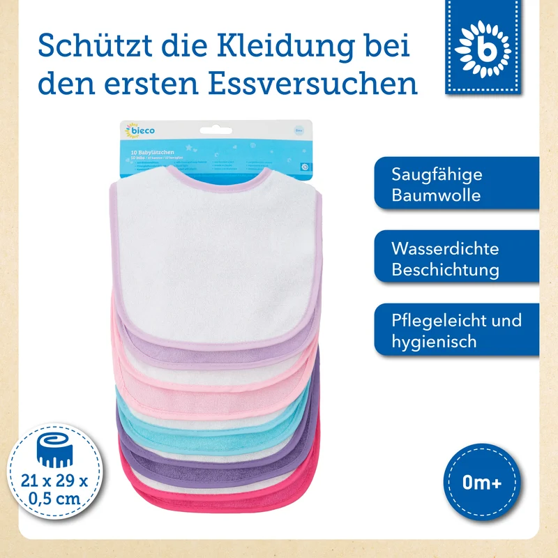 10er Set Lätzchen Unicorn