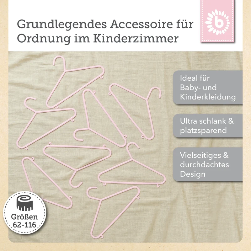 Kleiderbügel 8er Set rose