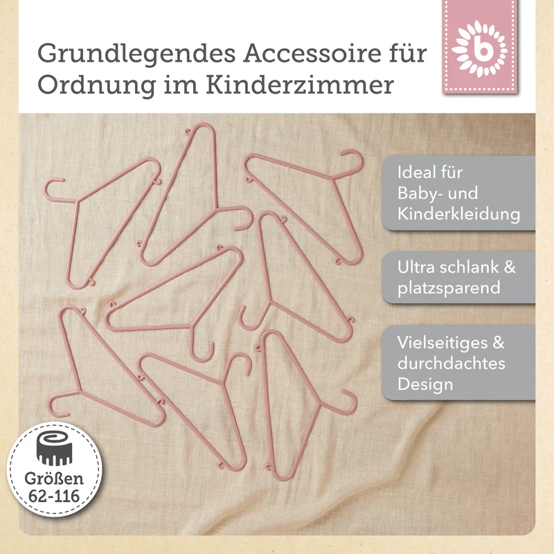 Kleiderbügel 8er Set dreamy rose