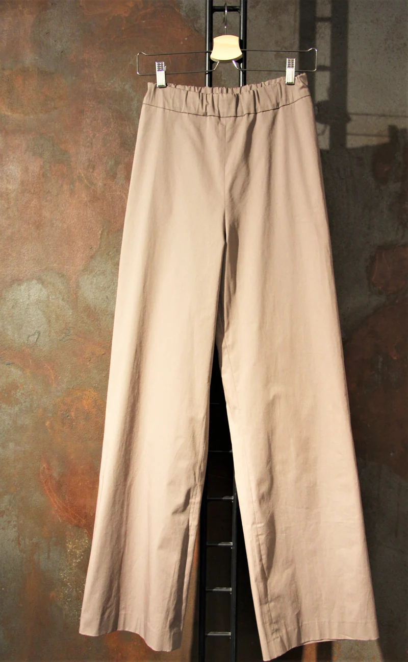 Modigliani-Hose aus taubengrauer Baumwolle