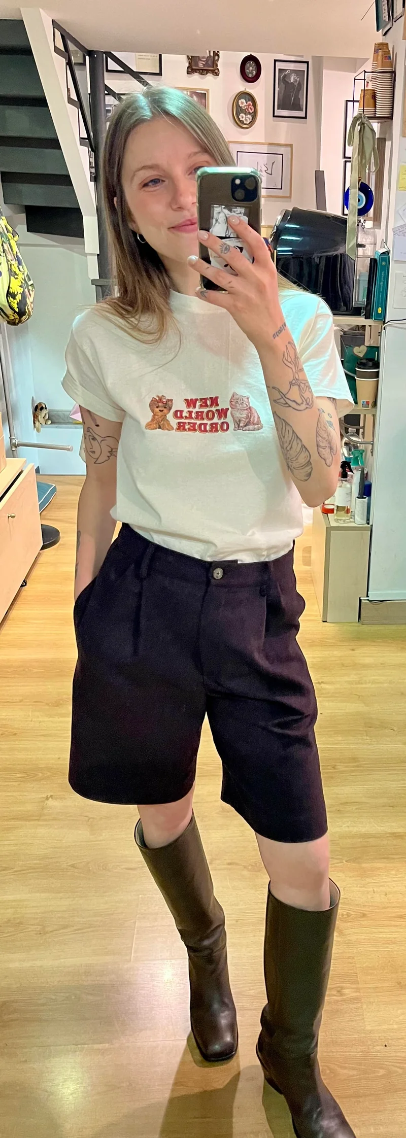Miro Bermuda-Shorts aus pflaumenfarbener Wolle