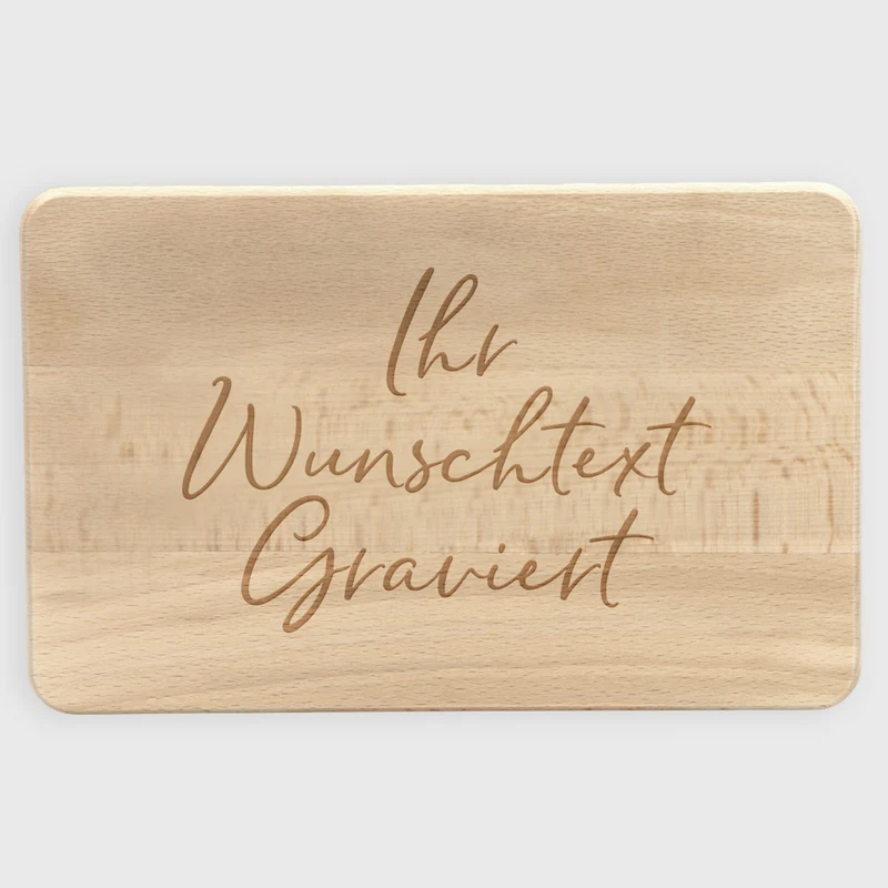 Frühstücksbrettchen mit Gravur - Personalisiert mit Wunschtext - Gravur mit Namen - Geschenk für Erwachsene & Kinder zum Geburtstag & Namenstag - FSC®