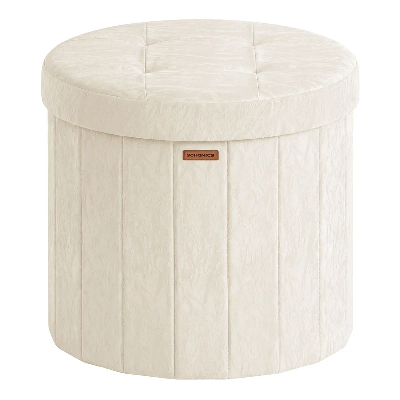Runder Sitzhocker mit Stauraum