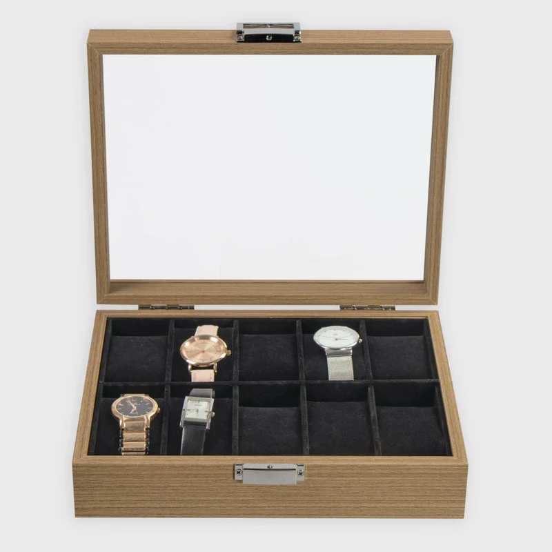 Uhrenbox aus MDF - 10 Fächer