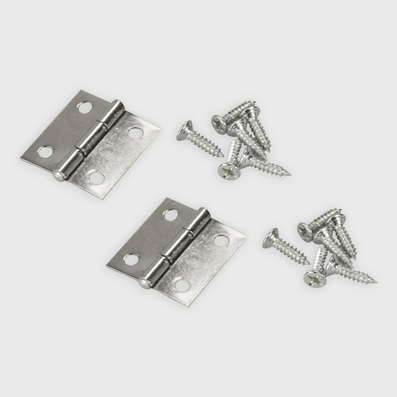 Kleine Scharniere für Holz - 2er-Set - Edelstahl - Silbern