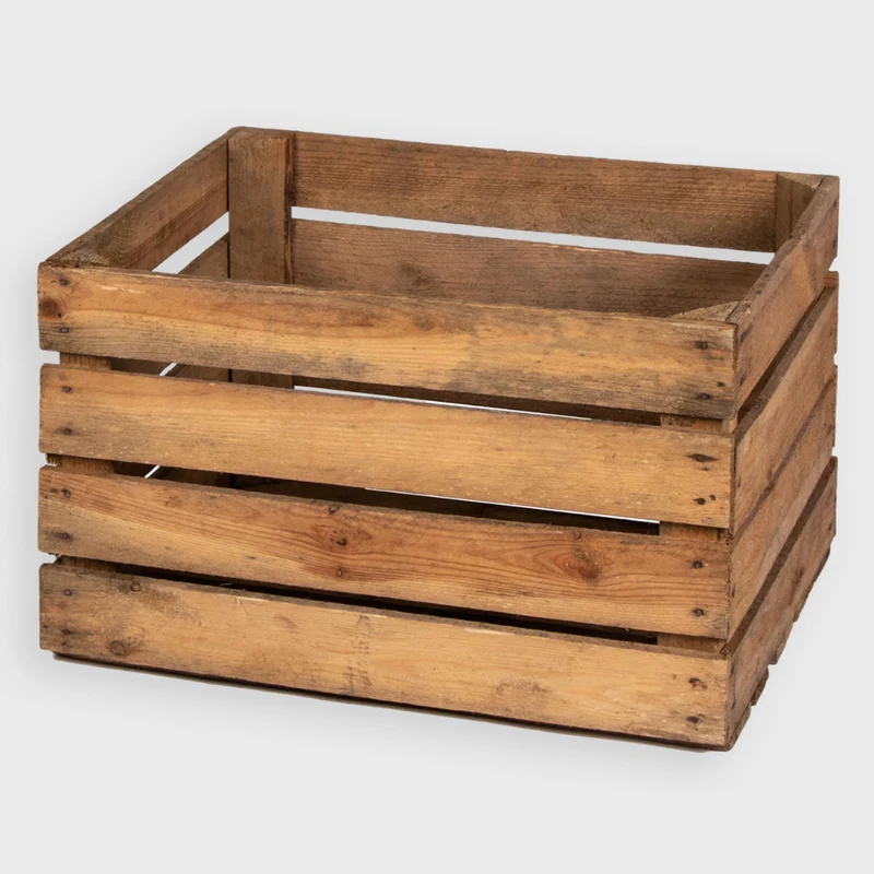 Gebrauchte Apfelkiste – Alte Obstkiste - Used Weinkiste aus Holz für Deko & DIY