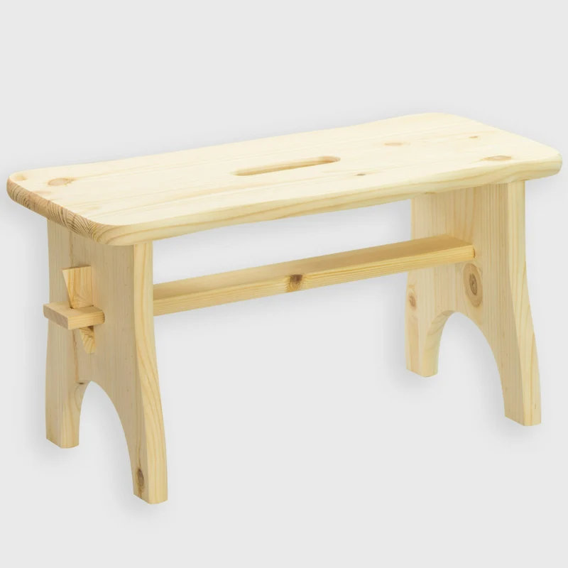 Fußbank aus Holz - mit Tragegriff - Natur, FSC®