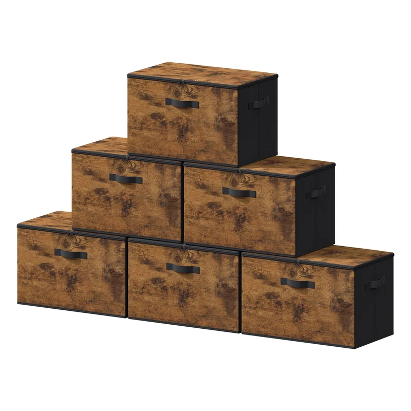 Stoffbox, faltbare Aufbewahrungsbox mit Griffen, für Kleidung, Polyestergewebe, Papier, Vliesstoff