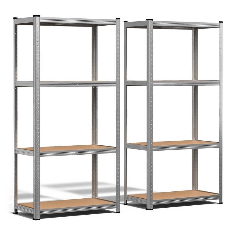 4-Stufiges Schwerlastregal 2er Set, Regal Lagerregal Kellerregal, 80x40x160cm