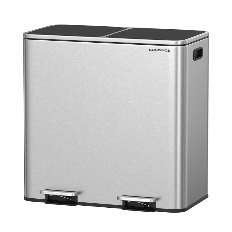 Mülleimer mit 2 Fächern und Softclose-Deckeln für die Küche