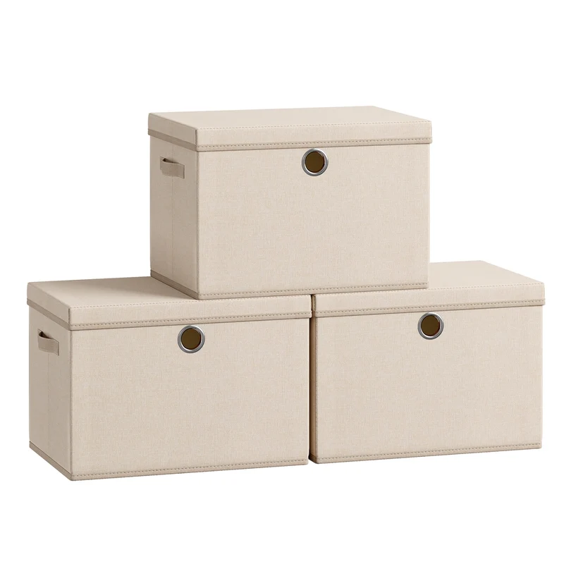 Faltbare Aufbewahrungsboxen mit Deckel und Griffen