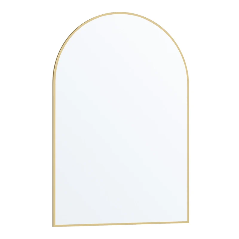 Gewölbter Wandspiegel mit Aluminiumrahmen
