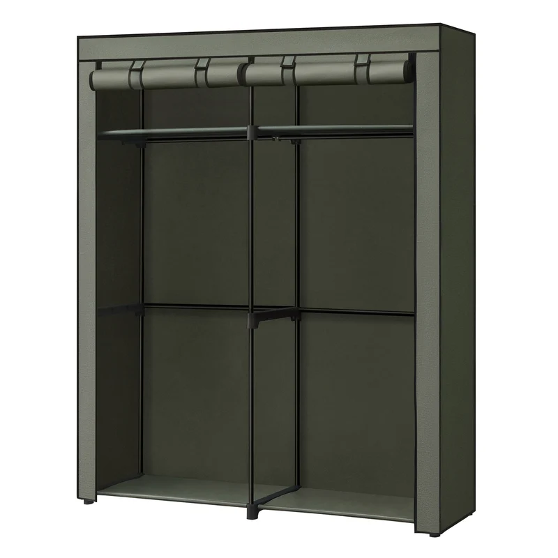Kleiderschrank mit 2 Kleiderstangen faltbar
