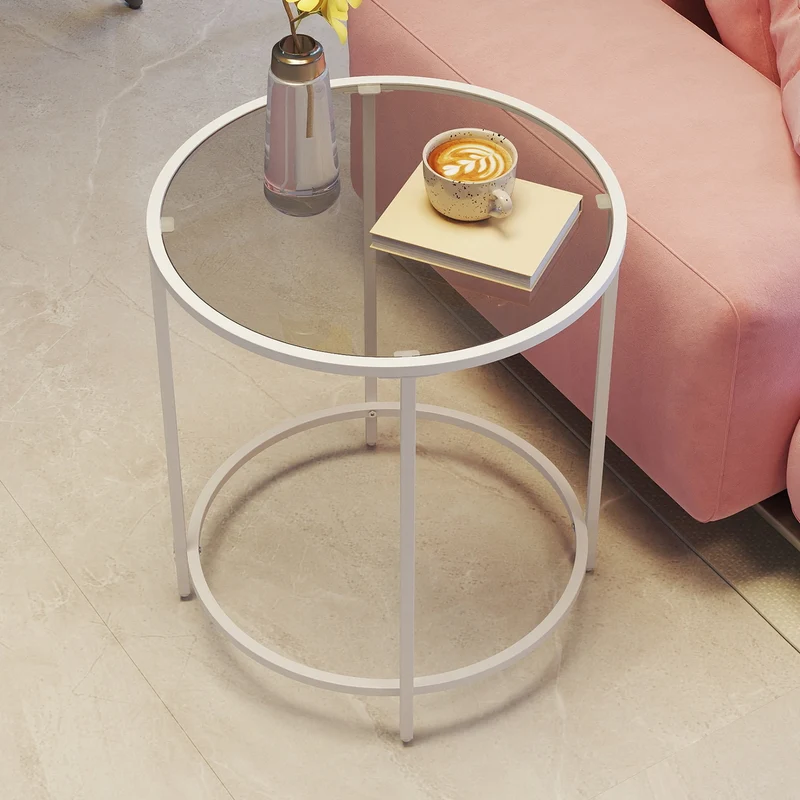 Beistelltisch rund mit Metallgestell
