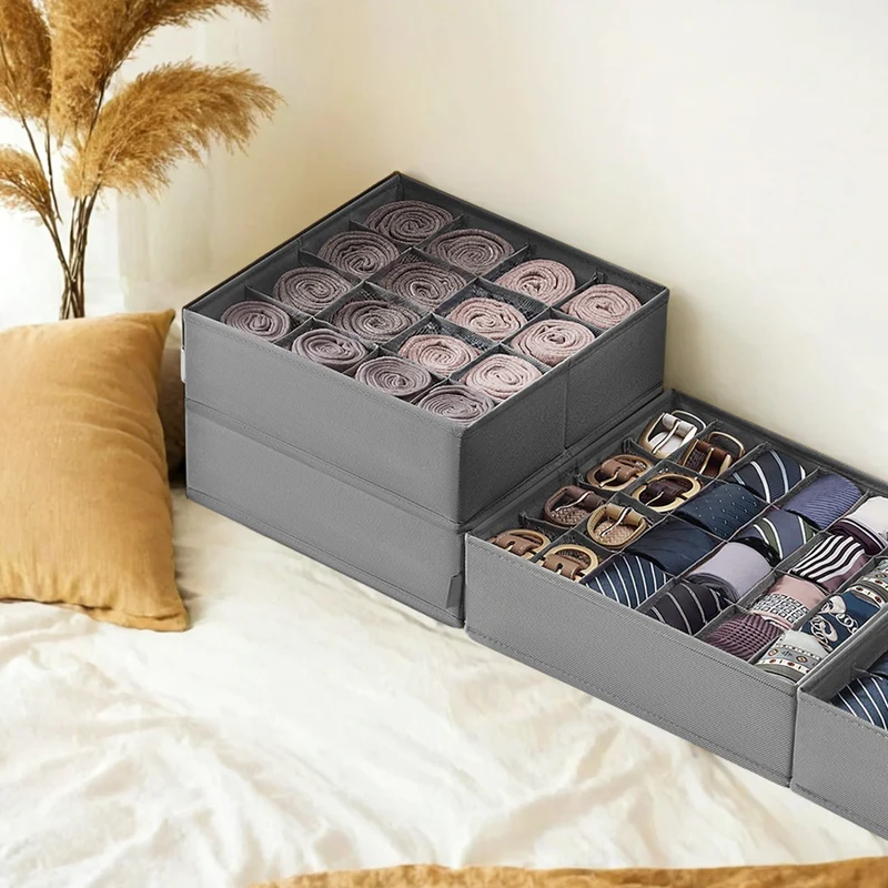 Unterwäsche-Organizer 4er Set mit 80 Fächern