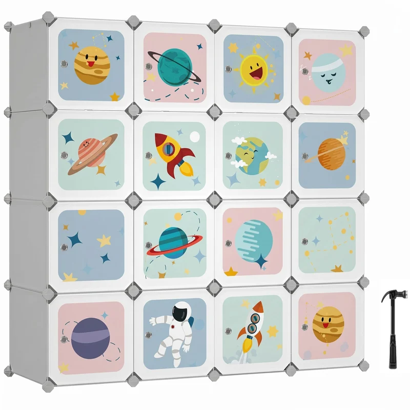 Kleiderschrank aus Kunststoff für Kinder