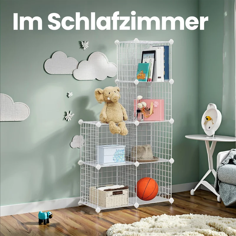 Steckregal aus Drahtgitter