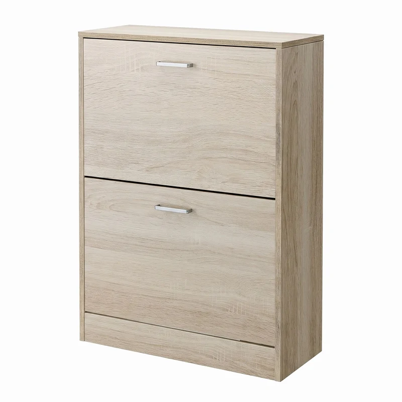 Schuhschrank mit Klappen und verstellbaren Trennwänden