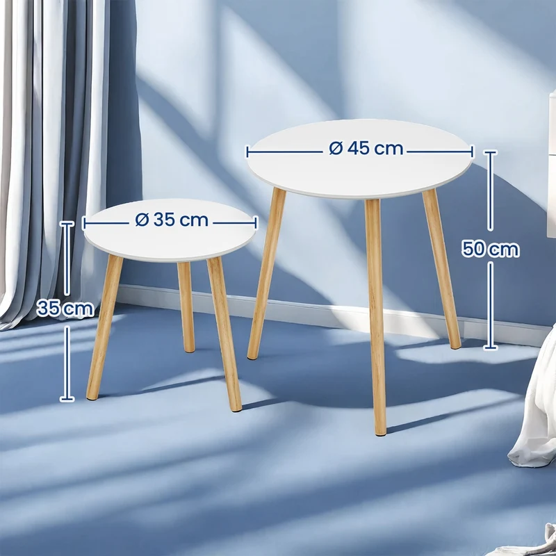 2er-Set skandinavische Couchtische