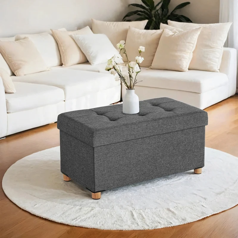 Fußhocker mit Stauraum und Deckel