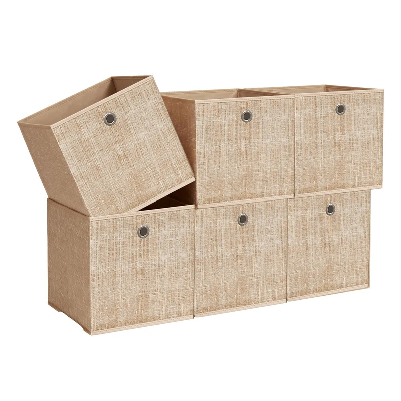 Aufbewahrungsbox 6er Set aus Vliesstoff mit Griff