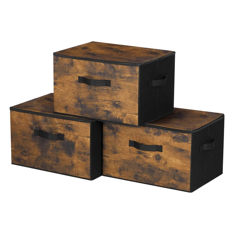 Aufbewahrungsbox mit Deckel vintagebraun-schwarz
